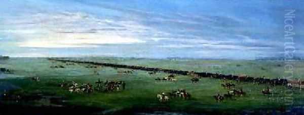 The Camp on the March The Passage of Batei 1865 Oil Painting by Candido Lopez