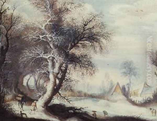 Winter Landscape 3 Oil Painting by Gijsbrecht Leytens