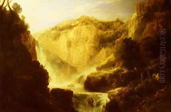 Falls Of Tivoli Oil Painting by William Linton