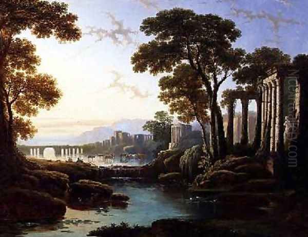 A Classical Landscape Oil Painting by William Linton