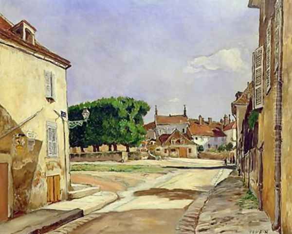 A Street in Avallon Oil Painting by Marcel Leprin