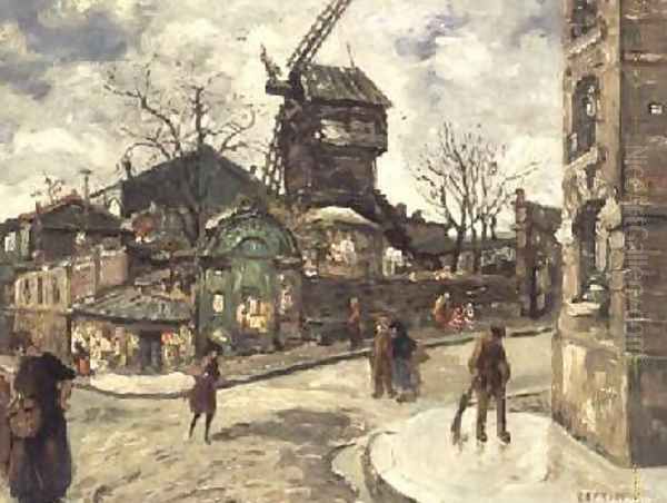 Le Moulin de la Galette Oil Painting by Marcel Leprin