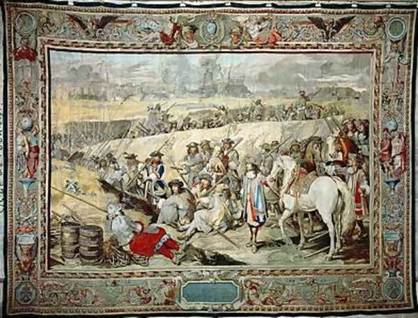 The Siege of Tournai Oil Painting by Charles Le Brun