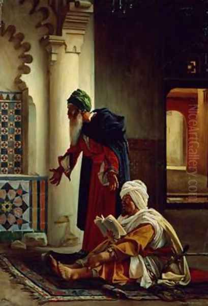 Arabs at Prayer Oil Painting by Jean Jules Antoine Lecomte du Nouy