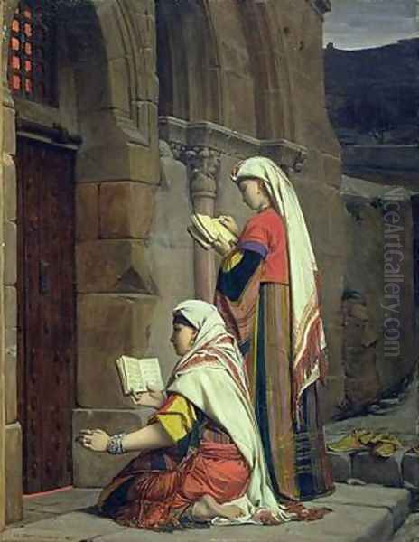 Christian Women at the Tomb of the Virgin Oil Painting by Jean Jules Antoine Lecomte du Nouy