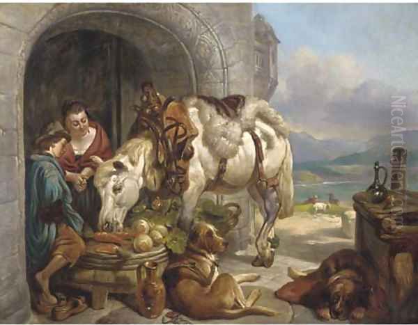 A lochside rest Oil Painting by Landseer, Sir Edwin