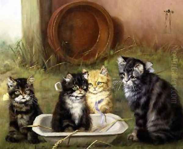 A Bowlful of Mischief Oil Painting by Adrienne Lester