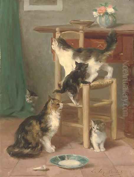 Waiting for supper Oil Painting by Louis Eugene Lambert