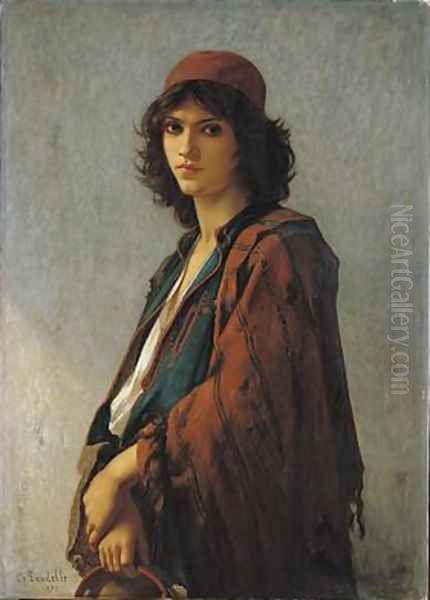 Young Bohemian Serb Oil Painting by Charles Landelle