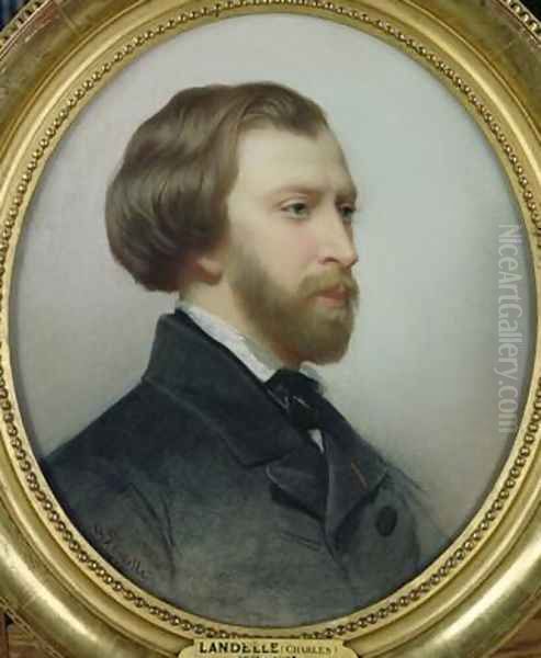 Portrait of Alfred de Musset 1810-57 2 Oil Painting by Charles Landelle