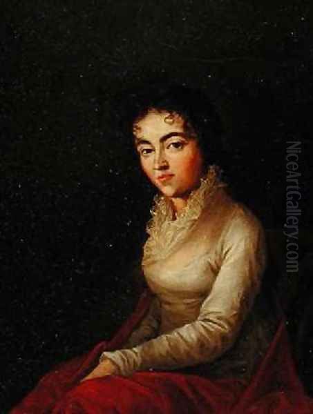 Constanze Mozart 1763-1842 Oil Painting by Joseph Lange