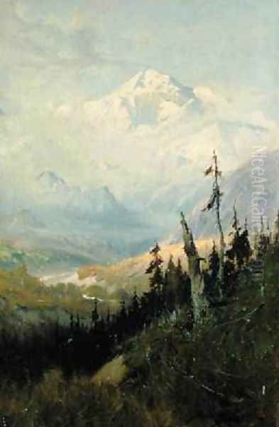 An Autumn Day Mt McKinley Oil Painting by Sidney Laurence