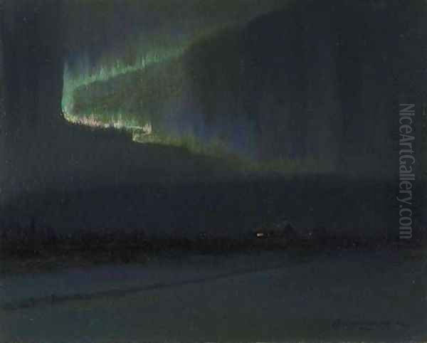 Northern Lights Oil Painting by Sidney Laurence