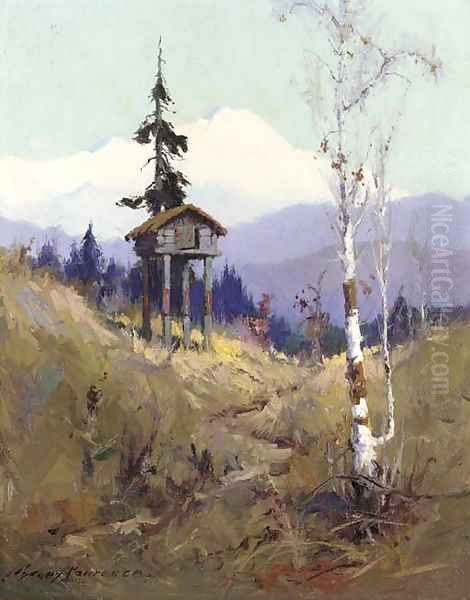 Food Cache, Mount McKinley Oil Painting by Sidney Laurence