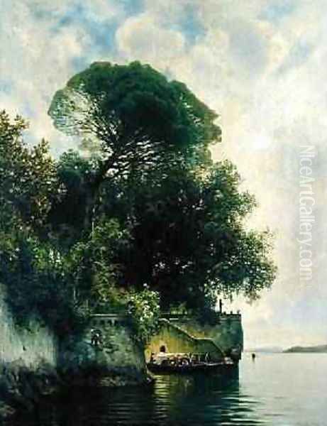 Isola Bella 1884 Oil Painting by Ascan Lutteroth