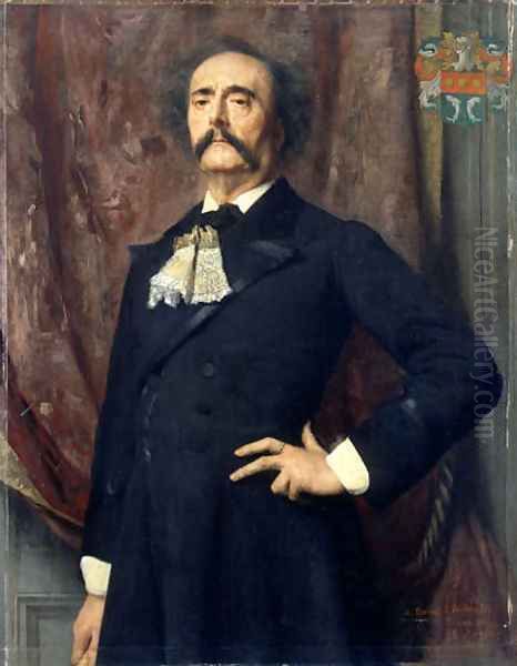 Jules Barbey d'Aurevilly Oil Painting by Emile Levy