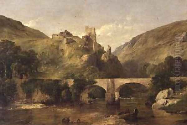 Richmond Castle Oil Painting by Frederick Richard Lee