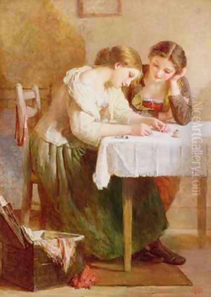 The Love Letter Oil Painting by Henry Le Jeune