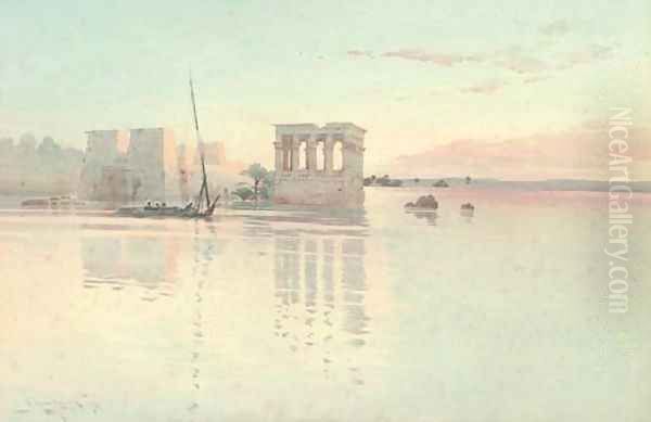 Philae, Egypt Oil Painting by Augustus Osborne Lamplough