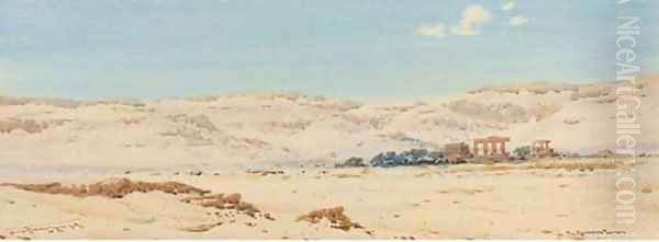 The Ramaseum, Thebes Oil Painting by Augustus Osborne Lamplough