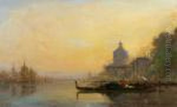 Vue De Venise Et De La Lagune Oil Painting by Henri Duvieux