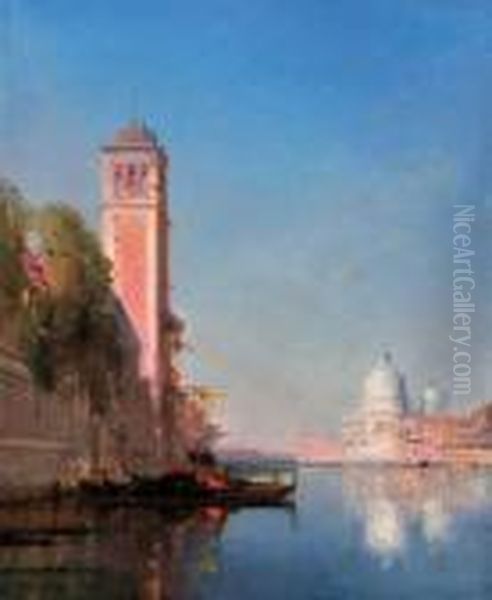 Le Grand Canal A Venise Oil Painting by Henri Duvieux