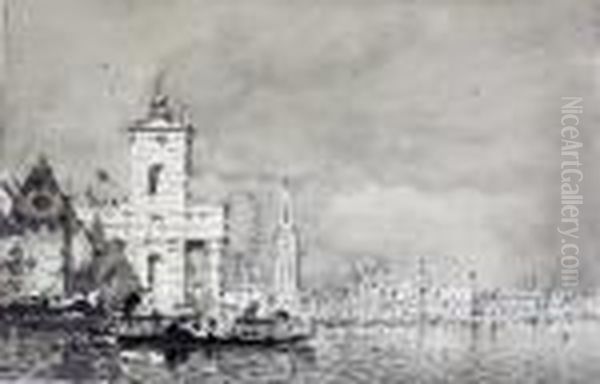 Vue Du Grand Canal A Venise Oil Painting by Henri Duvieux