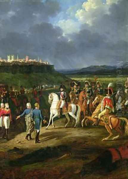 The English Prisoners at Astorga Being Presented to Napoleon Bonaparte 1769-1821 in 1809 Oil Painting by Hippolyte Lecomte