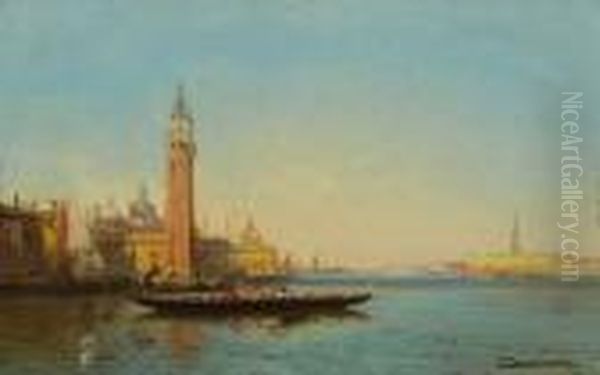 Vue De Venise Oil Painting by Henri Duvieux