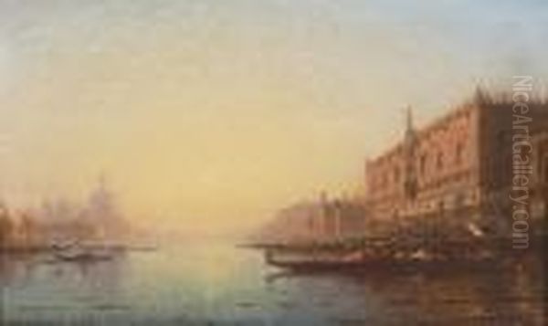 Abendstimmung In Venedig. Oil Painting by Henri Duvieux