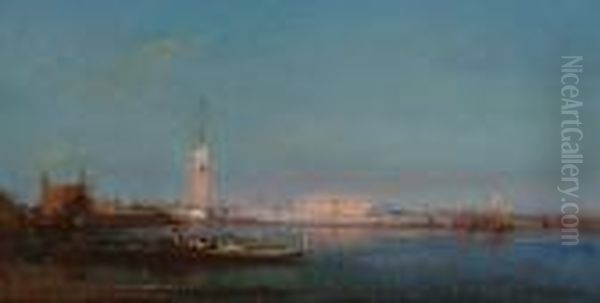 A View Of Venice Oil Painting by Henri Duvieux