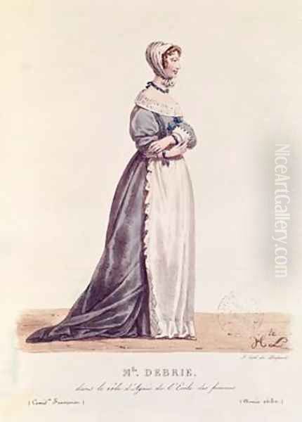 Madame Debrie in the role of Agnes in LEcole des Femmes Oil Painting by Hippolyte Lecomte