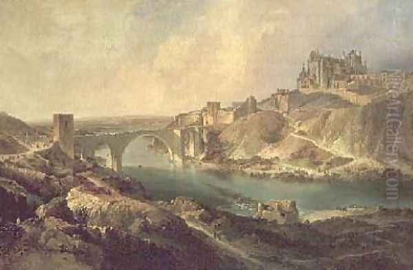 View of Toledo 1854 Oil Painting by Eugenio Lucas y Padilla