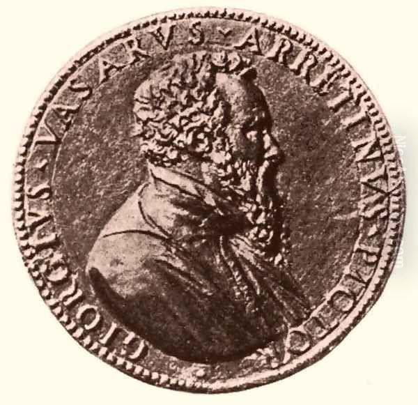 Memorial Medal of Giorgio Vasari Oil Painting by Leone Leoni