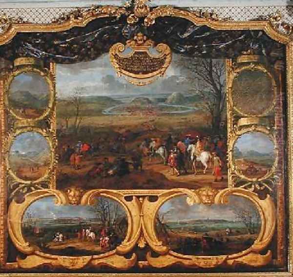 The Conquest of Franche Comte in 1668 Oil Painting by Sauveur Le Conte