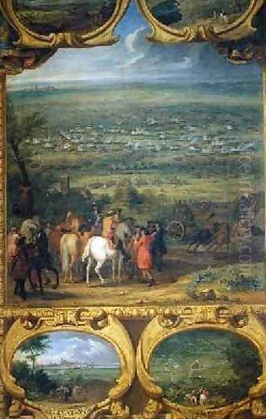 The Battle of Lens in 1648 Oil Painting by Sauveur Le Conte