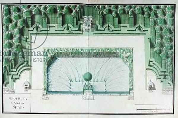 Design for a water garden at Versailles Oil Painting by Andre Le Notre