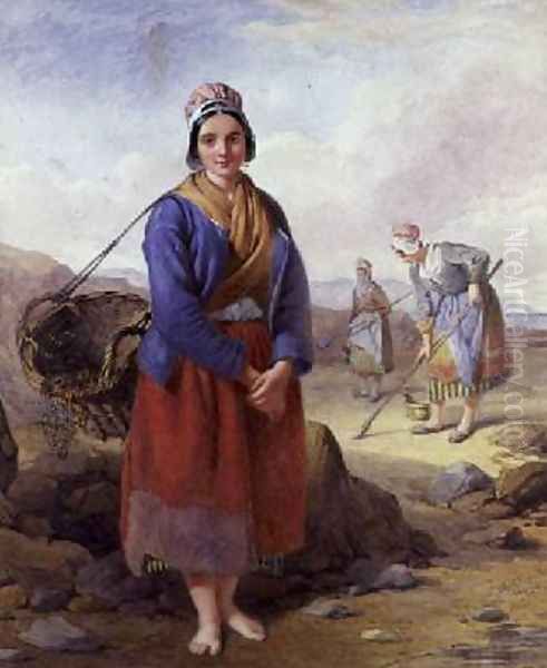 French Fisherwomen Oil Painting by William Lee