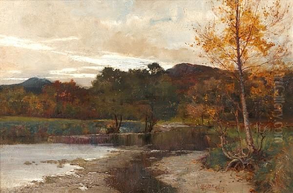 A Grey Morning At Aberfoyle Oil Painting by Sir Alfred East