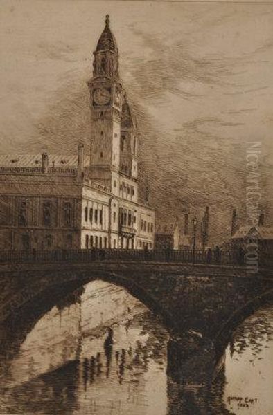 The George A Clark Hall, Paisley Oil Painting by Sir Alfred East