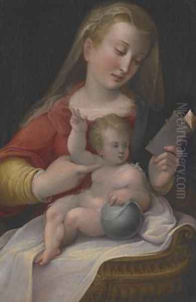 Madonna and Child 1580-85 Oil Painting by Barbara Longhi