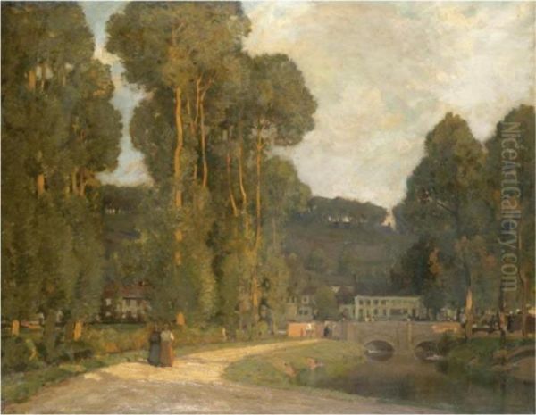 In The Cotswolds Oil Painting by Sir Alfred East