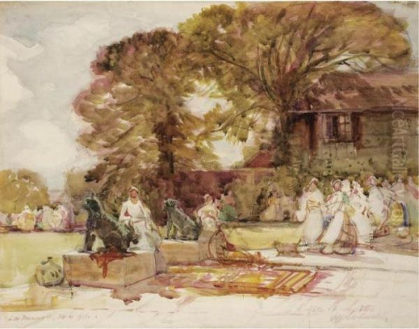 Fete Champetre Oil Painting by Sir Alfred East