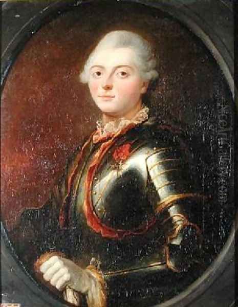 Admiral Charles-Henri Theodat 1729-94 Count of Estaing Oil Painting by Jean Baptiste Lebrun