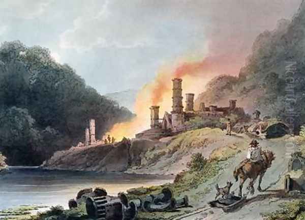 Iron Works Coalbrookdale Oil Painting by Loutherbourg, Philippe de