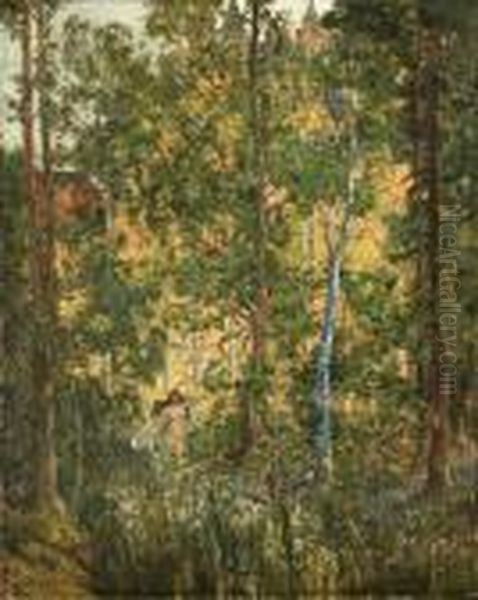 The Haunted Glade Oil Painting by Sir Alfred East