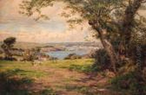 The River At Kettering Oil Painting by Sir Alfred East