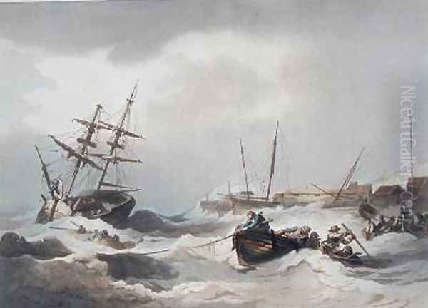 Storm off Margate Oil Painting by Loutherbourg, Philippe de