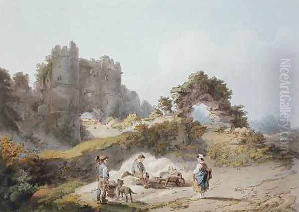 Gate of Carisbrook Castle Oil Painting by Loutherbourg, Philippe de