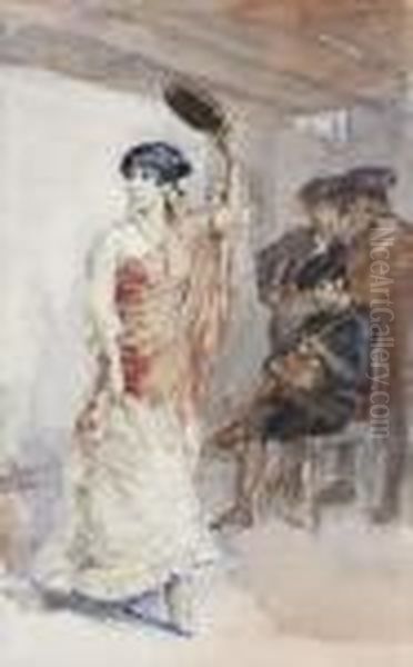 Spansk Dansos Oil Painting by Albert Edelfelt